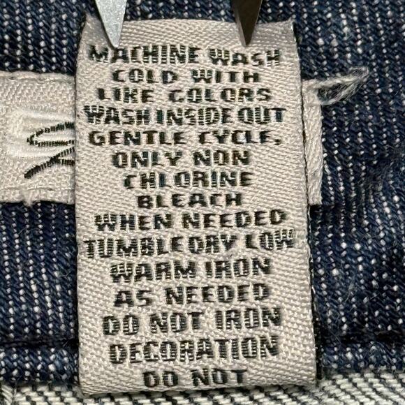 Chicos Jeans Womens Large 2 Blue Embellished Platinum Bootcut Actual 34X31 - Picture 7 of 9